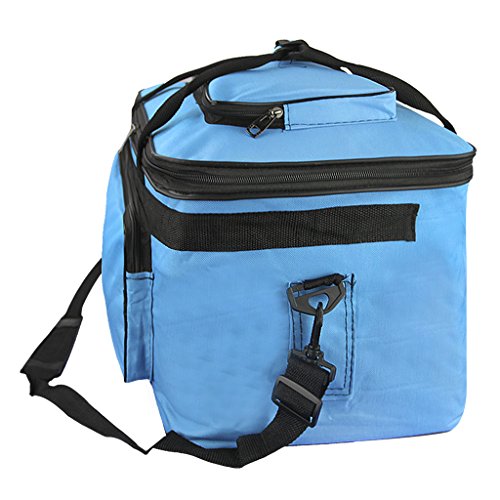 Starsouce Large Capacity Art Supply Organizer Tote Bag – Padded Craft Storage with Adjustable Shoulder Strap, Foldable Travel Caddy for Brushes, Markers, Sketchbook, Watercolor Palette & More - color: Blue