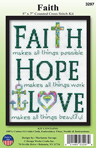 Faith Counted Cross Stitch Kit