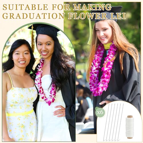 Leriton 13 Pcs Hawaiian Lei Needle Kit 14'' Needle Lei Making Kit - color: Basic Style, size: 14 inches