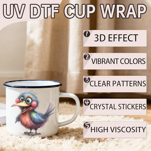 32 PCS Funny Birds UV DTF Cup Wrap Stickers - style: Funny Birds