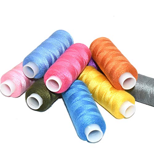 Sewing Thread 30 Colors Sewing Industrial Machine and Hand Stitching 250 Yards Each Sewing Thread Polyester - color: 30 Color