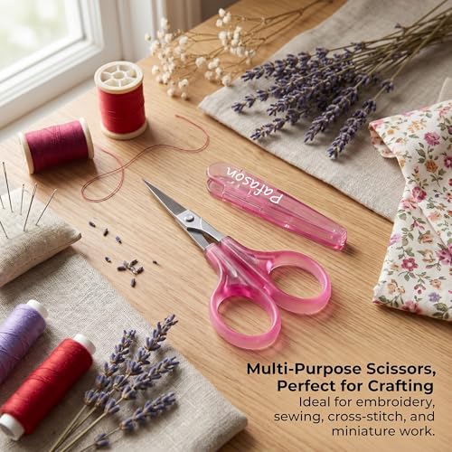 PAFASON Small Travel Sewing Craft Scissors Set Straight Precision Fine Tip - style: American