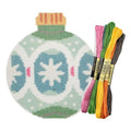Howie's Needlepoint Christmas Needlepoint Kits, 18CT Printed Embroidery Pattern Starter Kits, Stamped Patterns Canvas Kits(Christmas Green Snowflake Ball,3.5x4inch) - color: Christmas Green Snowflake Ball