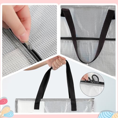 Cosblank 16x16inch Sew Project Bag Jumbo Needlepoint Project Bag, Black - color: Black