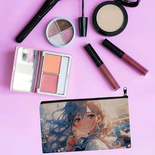 OKBA 15 pcs Sublimation Blanks Makeup Bags Bulk, Black Zipper Canvas Pencil Bag,Polyester Tote Bags for Sublimation DIY Craft - color: Blank bags*15pcs