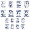 ANATTASOUL Retro Housewife 16PCS Heat Transfers Ready to Press for T-Shirts - style: Retro Housewife