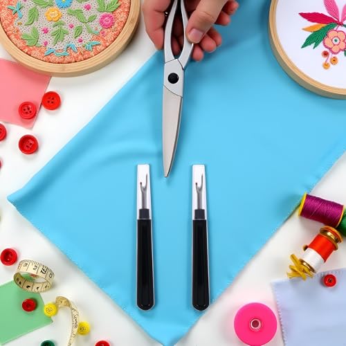 2Pcs Thread Remover, Stitch Unpickers Seam Remover Set Sewing Crafting and Removing Embroidery Hems and Seams DIY Cross-Stitch Accessories, Seam Rippers Sewing Tools