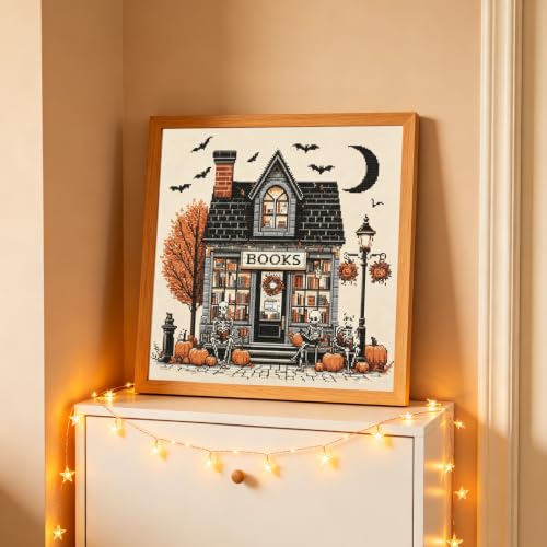 Halloween Bookstore Diamond Painting Kits for Adults,Book Diamond Art Kits - color: KM1185-1