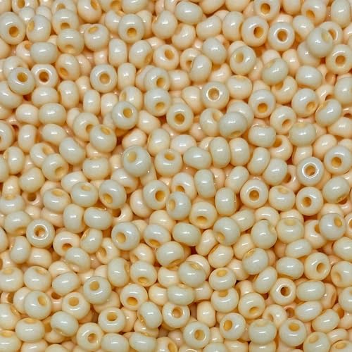 Czech 6/0 Glass Seed Beads 20 Grams 280 Pcs (Light Somon) - color: Light Somon