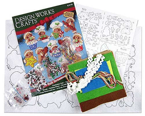 Gingerbread Chefs Felt Ornament Kit - Makes Set of 13