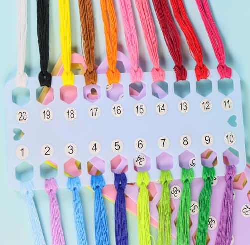 Hyamass 10Pcs Embroidery Floss Organizer Cards, Cross Stitch Thread Holder
