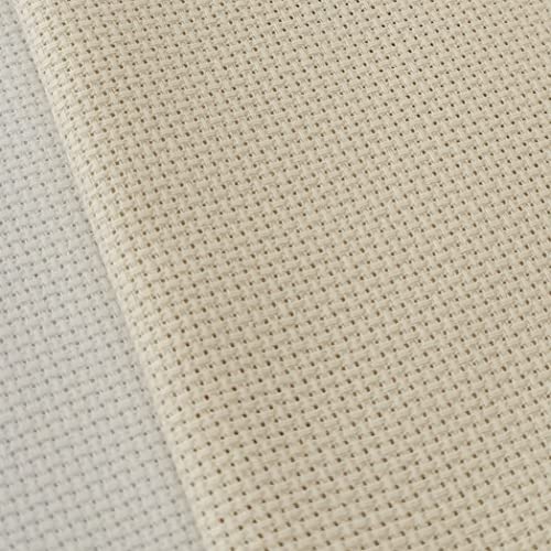 KCS 3 pc of 12" x 18" 16CT Counted Cross Stitch Cotton Aida Cloth Fabric (White+Cream+Black) - color: White+cream+black