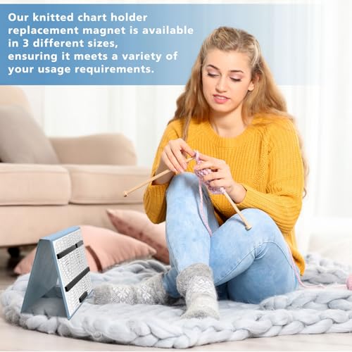 Flutesan 1 Pcs Knitting Pattern Holder, Fold up Cross Stitch Knitting Chart Keeper with Replacement Magnets, Magnetic Cross Stitch Accessories (Folded Size 6.1 x 9 Inch,Dusty Blue) - color: Dusty Blue, size: Folded Size 6.1 x 9 Inch