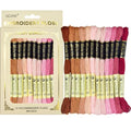 Premium Rainbow Color Embroidery Floss - Cross Stitch Threads - Friendship Bracelets Floss - Crafts Floss - 12 Skeins Per Pack Embroidery Floss,Warm red-Brown Gradient - color: warm red-brown Gradient
