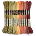 12 Skeins 105 Yards Variegated Embroidery Floss Thread for Craft - color: Autumn Colors