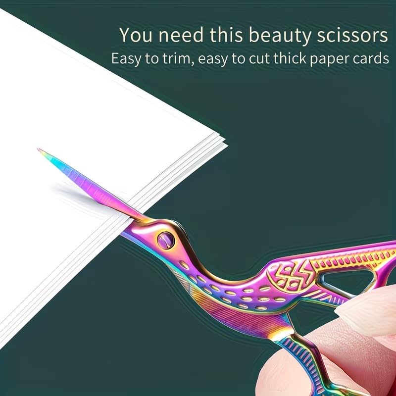 1-Pack Retro Stainless Steel Embroidery Scissors - Small And Sharp Sewing Thread Trimming Scissors Suitable for Crafts, Embroidery, Eyebrows -Titanium - color: Titanium Color