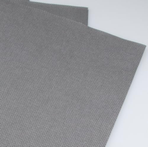 KCS 3 pc of 12" x 18"(30cmx45cm) Counted Cotton Aida Cloth Cross Stitch Fabric (Medium Grey,18CT) - color: Medium Grey, size: 18CT