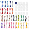 Cross Stitch Threads,20 Bobbins 50 Bundle Rainbow Embroidery Thread