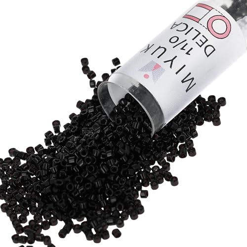 Miyuki Delica Seed Beads - color: DB0010 - Black