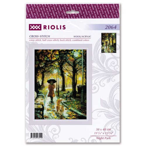 RIOLIS 2064 Night Park Counted Cross Stitch Kit 11.75 x 15.75 in - style: Night Park 2064