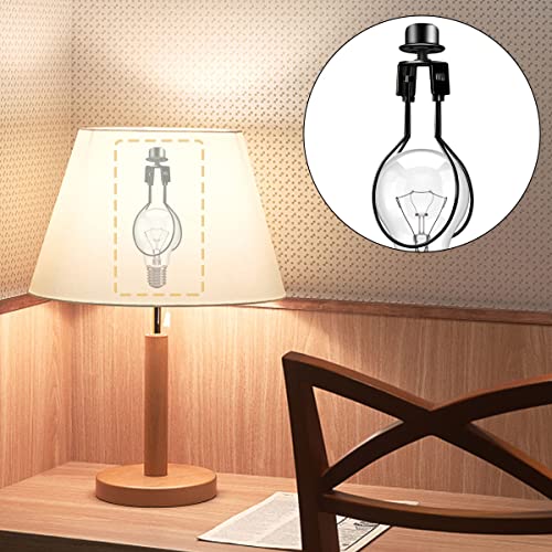 Clip on Lampshade Adapter, Shade Light Bulb Clip Adapter(1 Pcs, Black) - color: Black