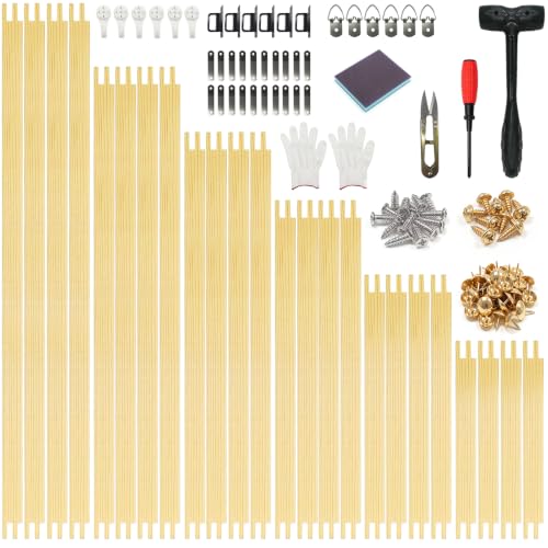 24-Pc Needlepoint Stretcher Bars Kit for Needlework & Embroidery - color: Wood-6,8,10,12,14,16Inch 24pcs