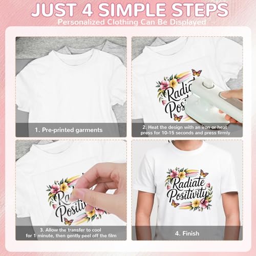 20Pcs Inspiration Quotes Dtf Transfers Ready to Press Motivational Iron on Transfers for Tshirts Positive Affirmation Saying Transfer Vinyl Stickers for Clothing Pillows Bag DIY Crafts - color: Inspiration