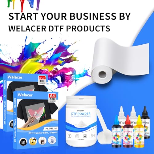 DTF Transfer Film 8.5"x14" 100 Double-Sided Thick Matte Pretreat Sheets - size: 8.5x14 100 Sheets