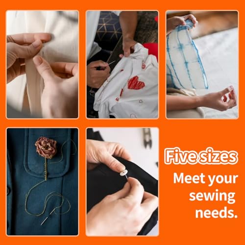 Large Eye Hand Sewing Needles (Sharps/Universal) 25-Pack - Assorted Sizes for Embroidery, Quilting, Cross Stitch with Portable Storage Box