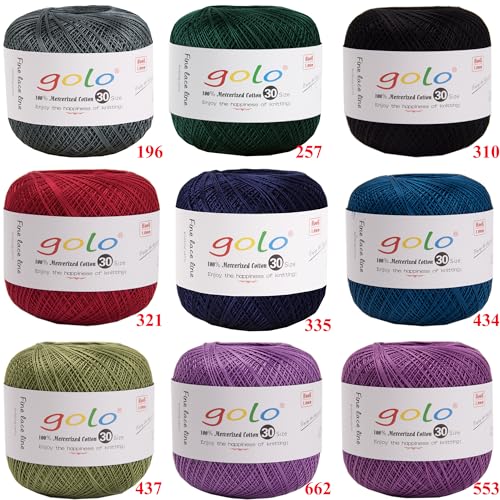 golo Crochet Yarns for Hand Knitting Tatting Yarn 045 - color: 045 Red