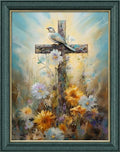 Leczany Cross Stitch Stamped Kit for Beginner - Birds and Crosses | DIY Embroidery Starter Patterns Craft Kit Needlepoint for Adults | 11CT, 3 Strands | 13x16.9 inches - color: 11CT Stamped kits,Birds and Crosses 13x16.9 inches