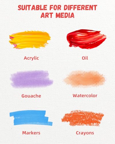 Simetufy 12 Pcs 12x16Inch Large Canvas Boards for Painting, Flat Art Panels - size: 12"x16"