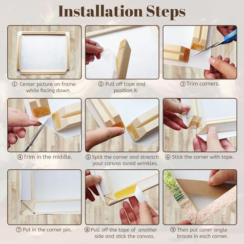 44x48 Solid Wood Stretcher Bars for Canvas & Needlepoint - size: 44"x48"