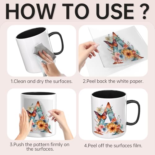 32 PCS Butterfly Alphabet Sublimation UV DTF Cup Wrap Stickers - style: Butterfly alphabet sublimation