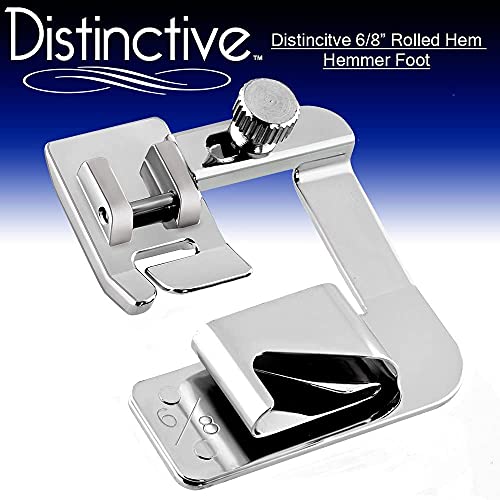 Distinctive 4-8", 6-8" and 8-8" Wide Rolled Hem 3-Piece Hemmer Sewing Feet - size: 3-Piece Hem Kit