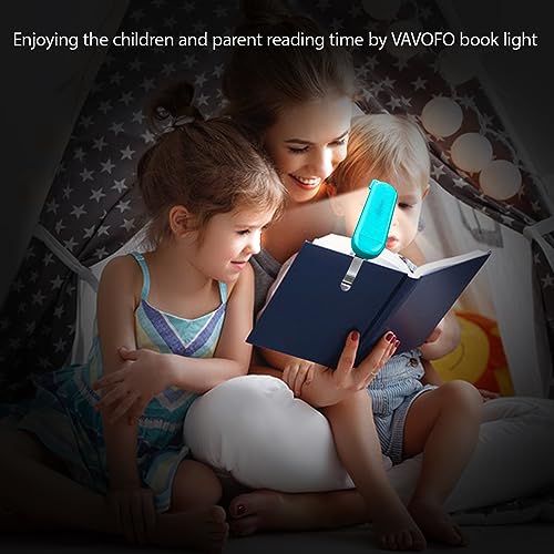 VAVOFO USB Rechargeable Book Light, Bookmark Clip on LED Reading Light - color: Blue