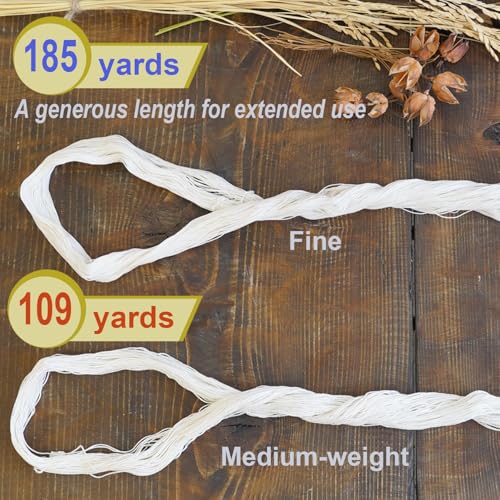 Daruma Sashiko Thread Large Skein, 109 Yards Cotton Japanese Embroidery Thread, Fine or Medium-Weight, with Decorative Thread Card (Medium-Weight, Madder) - color: Madder, style: Medium-Weight