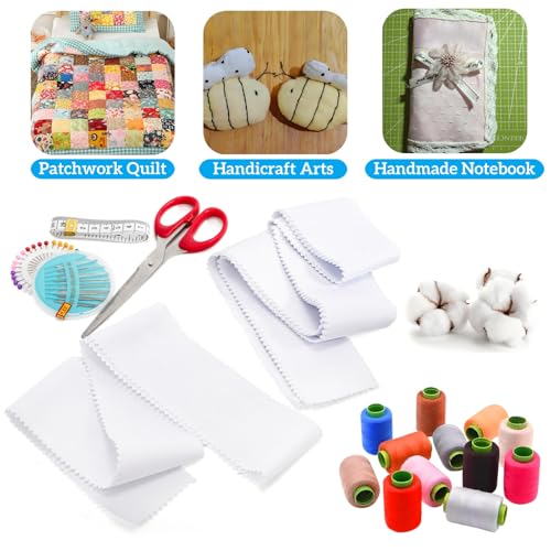 50 Pieces Jelly Fabric Strips Roll for Quilting, 43 x 2.4 Inch