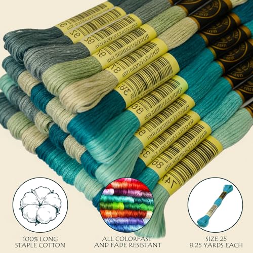 14 Skeins Per Pack Embroidery Floss - Cross Stitch Threads - Friendship Bracelets Floss - Crafts Floss, Pewter Gray Gradient - color: Pewter Gray Gradient