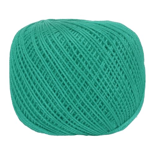 MECCANIXITY Crochet Thread Pearl Cotton Size 3 Forest Green Pearl 164 Yards for Crocheting Tatting Knitting Embroidery Sewing - color: Forest Green