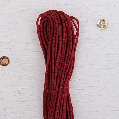 Premium Cotton Embroidery Floss - Burgundy, Box of 12, Six Strand Thread, No. 504 by ThreadArt - color: Burgundy