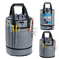 MYBAGZING Expandable Crochet Bag Organizer with Drawstring Closure, Round - color: Grey-Ⅰ, size: Large-Drawstring Closure