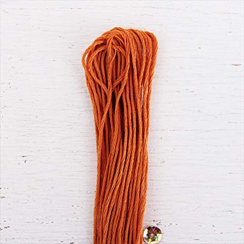 12 Skeins ThreadArt Cotton Embroidery Floss, Golden Brown - color: Golden Brown