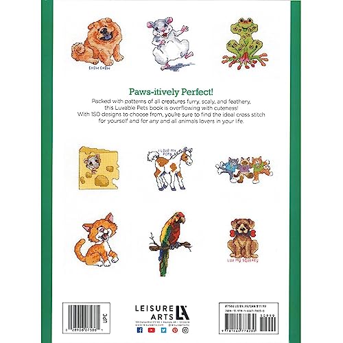 LEISURE ARTS Cross Stitch Luvable Pets Cross Stitch Book, Patterns, Books, Pattern Book, Design Books, Design Books