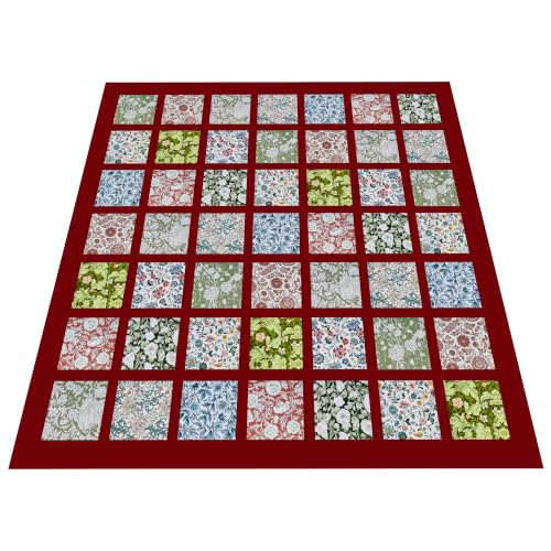 10"x10" 50pcs Cotton Fabric Squares for Sewing Quilting Supplies-Morris A - color: Morris a, size: 50 PCS 10"x10"
