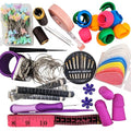 Hand Sewing Complete Kit | Featuring THIK-Grip Thimble [3 Sizes] | Including Needles (105) - Fabric Clips (10) - Pins (100) & Many More Supplies - color: THIK-Grip Thimbles - COMBO, size: All Sizes Included
