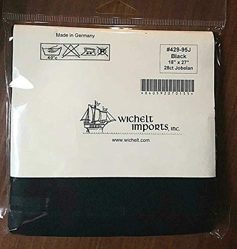 Alitaver Wichelt Imports Premium Jobelan Cross Stitch Fabric 18" x 27" Black