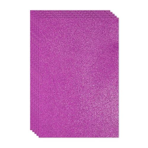PATIKIL Purple Shiny EVA Glitter Foam Sheet 11.8 x 7.9 Inch 2mm Thick Sparkle EVA Glitter Felt for Crafts DIY Project, 5 Pcs - color: Purple