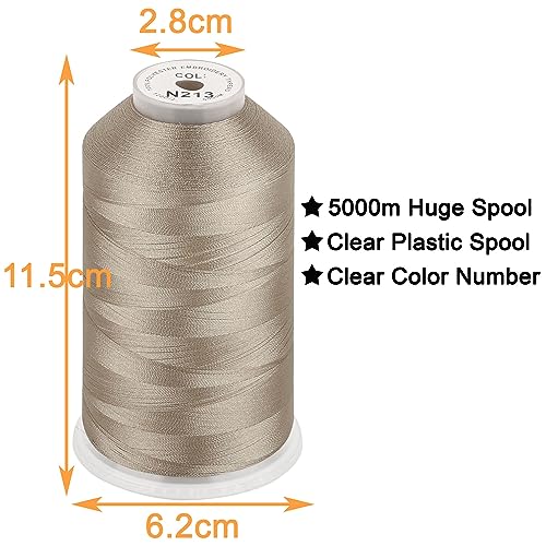 New brothread Huge Spool Embroidery Machine Thread-Beige Fits Janome Color - color: Beige-N213