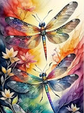 WUSARPLY Retro Dragonfly Stamped Cross Stitch Kits for Beginners Adults - color: J162